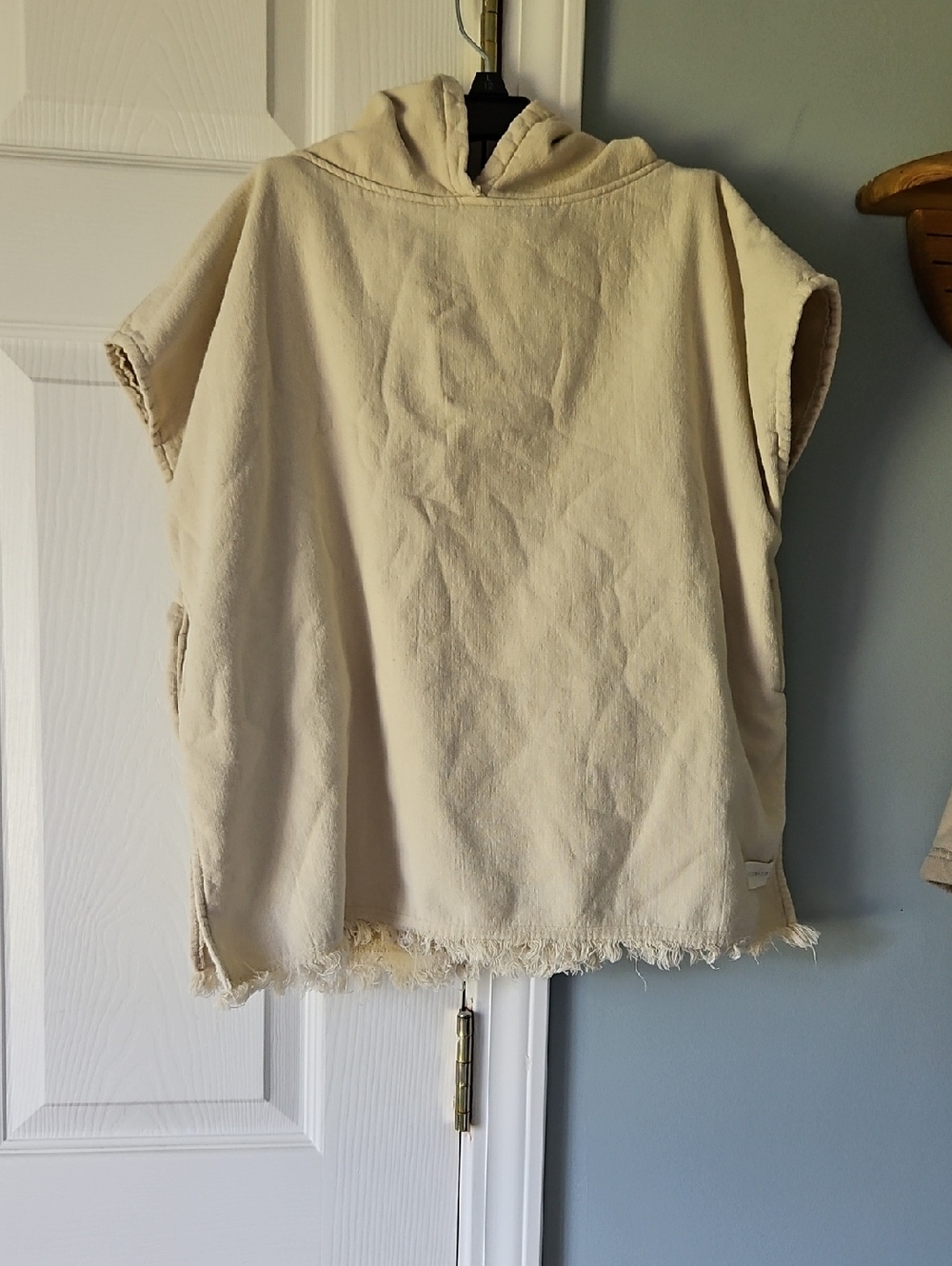 Willow Kids Hooded Swim Poncho in Cream Cotton